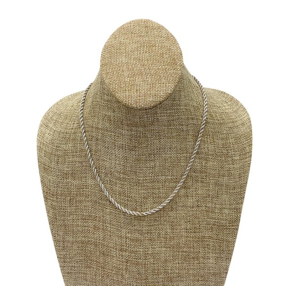Tiffany & Co. Sterling Silver And Gold Twisted Rope Necklace - Picture 1 of 5